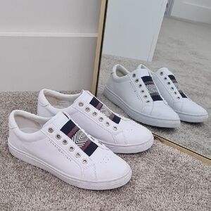 Tommy Hilfiger White Sneakers with Striped Tongue